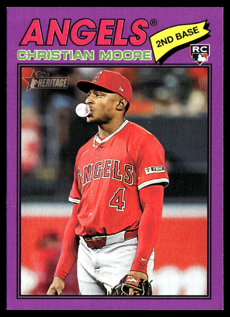 2026 Topps Heritage #249 Christian Moore Light Purple