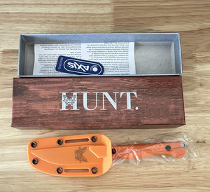 Benchmade Hunt 15200OR Fixed Blade Hunting Knife 3in Steel Orange w/ Sheath