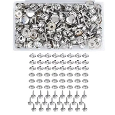 50 Set Stainless Steel Marine Canvas Snap Cover Button Socket Fastener Kit