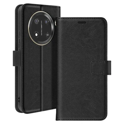 Mayaxess Étui pour Honor Magic 7 Lite Portefeuille avec Dragonne Noir