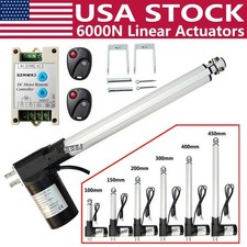 12V Linear Actuator W/ Remote Controller Electric DCMotor 6000N 1320lbs Max Lift