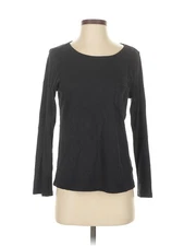 The Company Store Women Gray 3/4 Sleeve T-Shirt XS