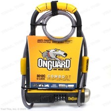 OnGuard Bulldog 8012C Bicycle Combination U-lock DT 9.06" x 4.53" with Cable