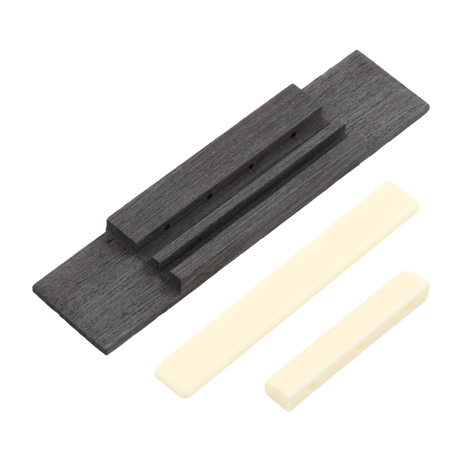 Ukulele Bridge & Nut &Saddle Slotted 3pcs For Guitar Ukulele Parts Kit Set New