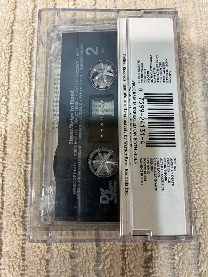 Slayer - Reign In Blood Def Jam Recordings Cassette - Image 2 of 3