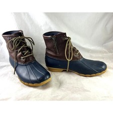 Sperry Waterproof Boots 9 M Blue Rubber Thinsulate Lined Womens