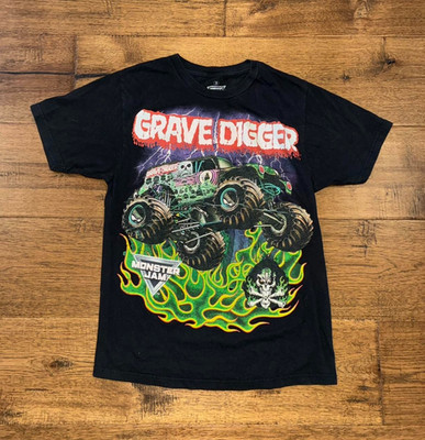 Monster Jam Grave Digger Graphic T-Shirt Monster Truck Racing Tee S-5XL