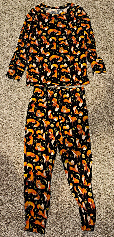 Olee and Belle 2T Fox Print Bamboo Long Sleeve 2pc Snug Fit PJ Set