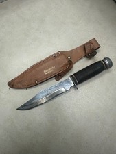Vintage Original Bowie Knife Japan Fixed Blade Hunting Knife  Sheath