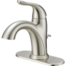 Home Impressions Brushed Nickel 1-Handle Lever 4 In. Centerset Bathroom Faucet