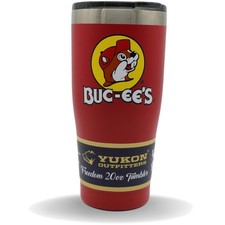20oz Red Stainless Steel Tumbler featuring Bucky the Beaver - Insulated Design