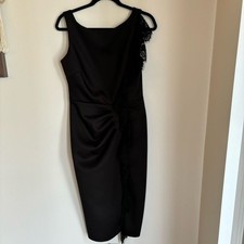 Xscape Nordstrom Women’s black sleeveless lace pleat dress size 6 new with tags!