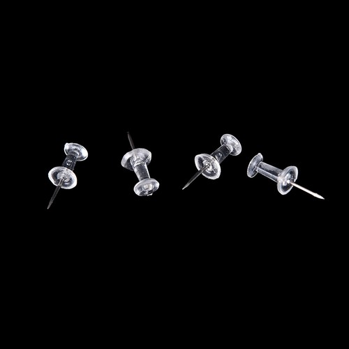 High 40 Pcs Transparent Push Pins Notice Board Map Thumb Tacks Point Bulleti _si - Zdjęcie 5 z 11