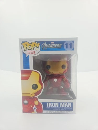 Funko Pop Marvel Iron Man #11 Avengers Small Font w/ Hard Case Good Condition