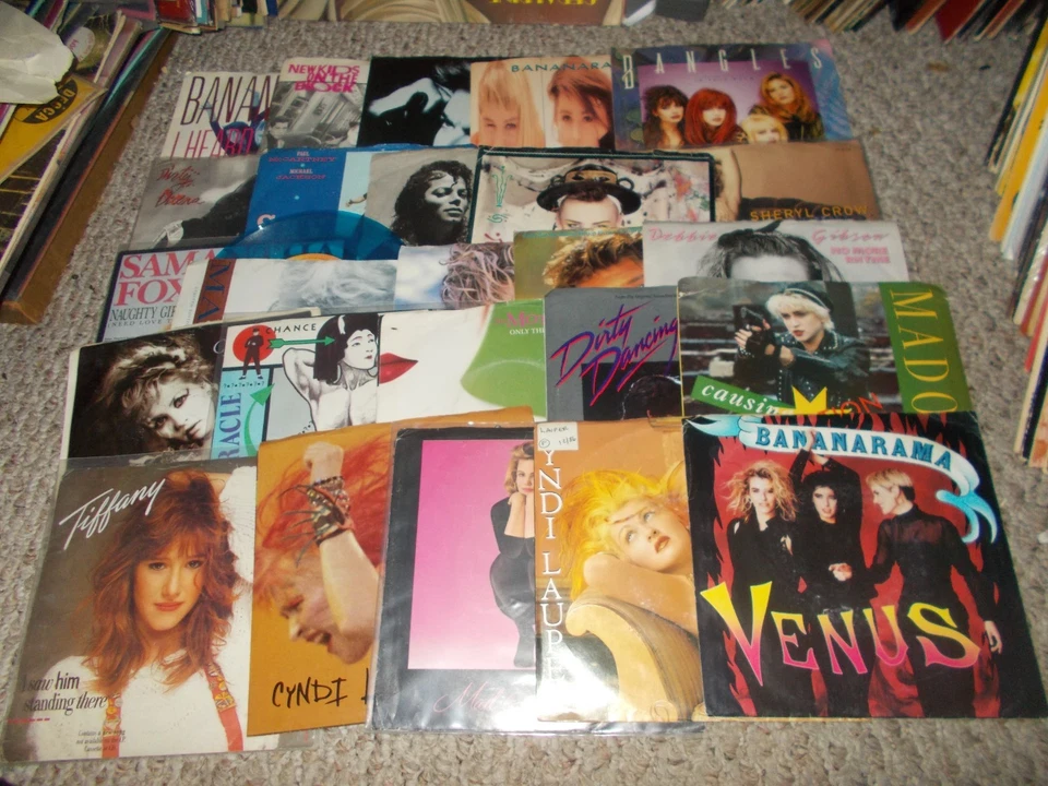 LOT OF 51 POP 45S MICHAEL JACKSON, MILLI VANILLI, MADONNA, CYNDI LAUPER - Image 2 of 3