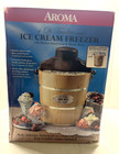 New Aroma 4 Qt Original Electric Manual Wood Bucket Ice Cream Maker AIC 204EM