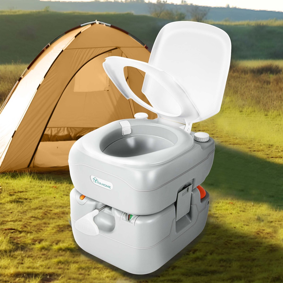 GAL Portable Toilet Outdoor Camping Travel Mobile Flush Porta Commode  Potty