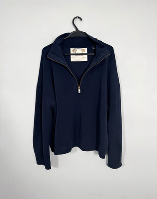 Scotch & Soda 1/2 Zip Pullover Damen Large Maison Scotch Oversize Sweatshirt Blau
