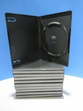 Lot of 10 Empty Black DVD CD Single Storage Cases
