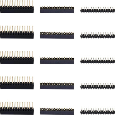 2X20 40 Pin Stacking Female Pin Header Kit Long Pin 2.54Mm Pitch for Raspberry P