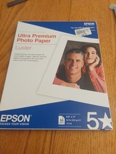 Epson Ultra Premium Photo Luster Inkjet Paper 8.5x11 50 Sheets Open Box