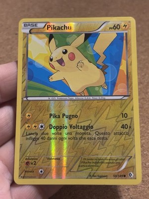 Pikachu 50/149 Reverse Holo Grenzen Überschritten Pokemon Karte Italienisch Good Played