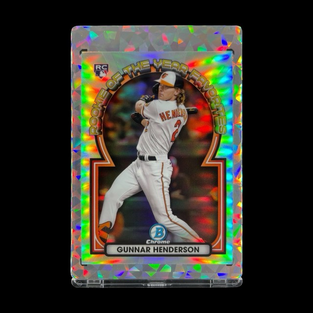 Gunnar Henderson Rookie Silver Refractor Roy Card 2023 Bowman Chrome - Orioles