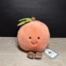 AUTHENTIC❗️NWT Jellycat amuseables peach fuzzy peach- SHIPS SAME DAY!