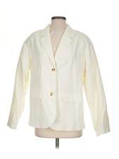 OAK  FORT Women Ivory Blazer XS