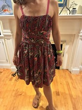 Anna Sui Silk Chiffon Paisley Dress Size 4