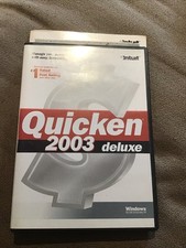 Quicken 2003 Deluxe software CD-ROM disc program Intuit Windows 95/98/2000/Me/XP