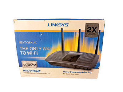 Linksys Max-Stream AC1900 Mu-Mimo Dual Band WLAN Router 1,9 Gbit/s. Boxed