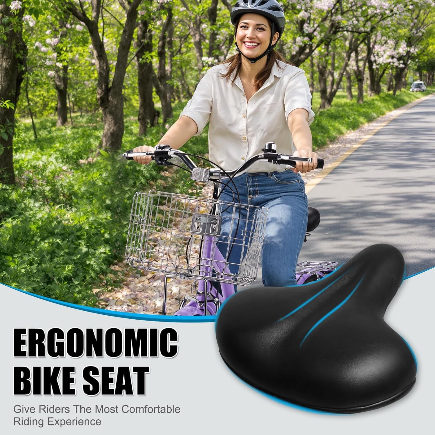 Bike,7 Speed Commuter Bicycle With Ergonomic Upright Frame