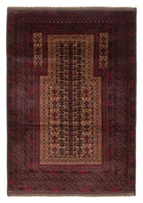 Traditional Vintage Hand-Knotted Area Rug 3'1" x 4'6" Oriental Wool Carpet