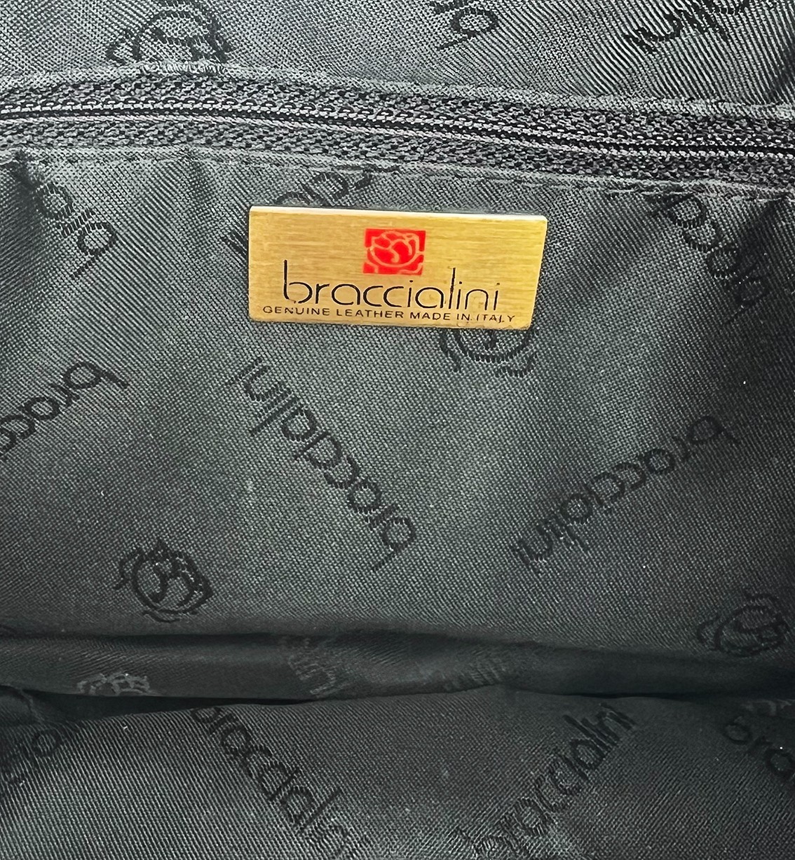 Archival Braccialini Leather Patchwork Mosaic Tot… - image 6