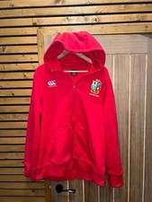 Canterbury British & Irish Lions Rugby Men&rsquo;s Full Zip Red Tech Hoodie Fleece XL