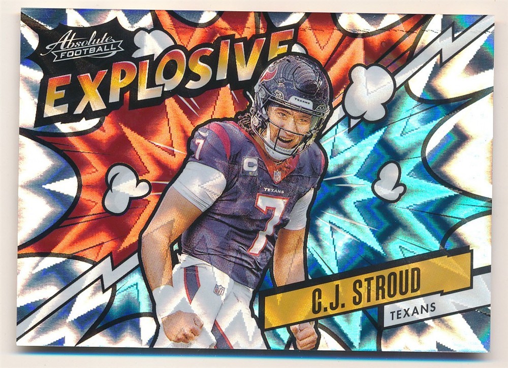 CJ STROUD 2024 PANINI ABSOLUTE EXPLOSIVE CASE HIT INSERT HOUSTON TEXANS RARE SP