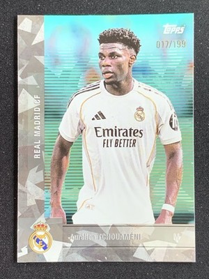 Aurelien Tchouameni 2025-26 Topps Real Madrid Team Set Aqua Icy /199 #15