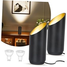2 Pack Up Lights Indoor Floor Can Light, 6W 3000K GU10 LED Spotlights, Black