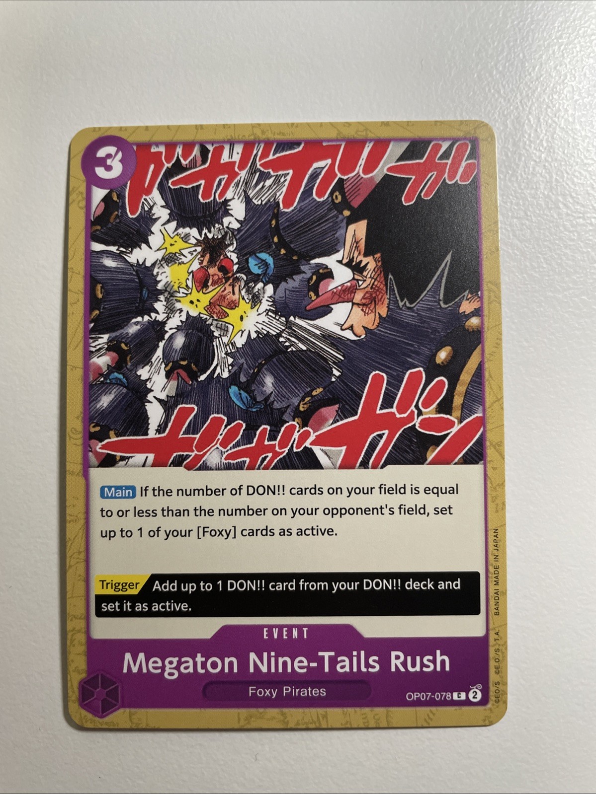 Megaton Nine-Tails Rush OP07-078 500 Years in the Future Regular One Piece NM