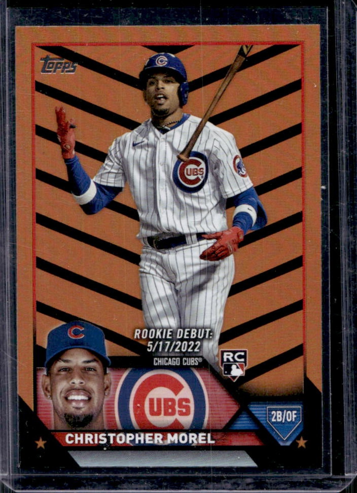 2023 Topps Update Christopher Morel RC Orange and Black Foil Rookie #US163 Cubs