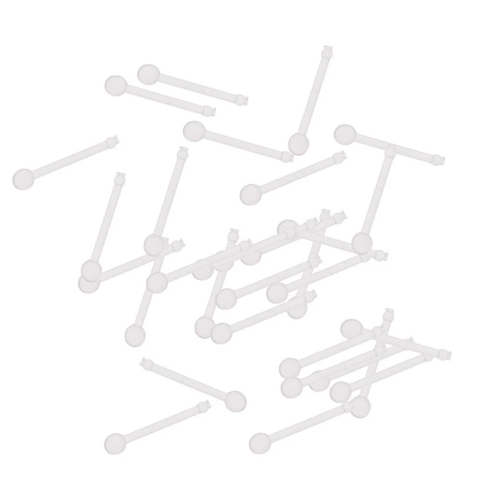 20 parti di cristallo trasparente acrilico del perno della linguetta della barra - Immagine 3 di 4