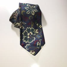 Cambridge Classics Mervyns Men Necktie Tie Silk Floral USA Made  VTG 60”+ Long