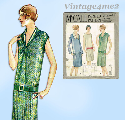 McCall 5168: 1920s Uncut Misses Flapper Dress Sz 32 B Vintage Sewing Pattern  | eBay