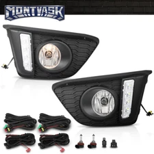 Fit For 2014-2017 Honda Fit Jazz LED Front Bumper Driving Fog Lights w/ Wiring
