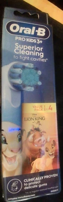 ORAL B Oral-B Pro Kids 3+ Disney Lion King 4 pack of brush heads. New/sealed. Fast post