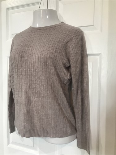 Cable Knit Sweater Tan Beige 