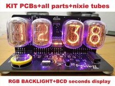 KIT Cyberpunk IN12 Nixie Tube Clock Retroilluminazione RGB con Display BCD Secondi