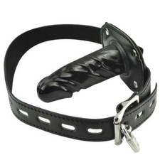 10cm Silicone Lockable Open Mouth Gag Slave Harness BDSM Bondage Torture Plug SM