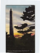Postcard Washington Monument at Sunset Washington DC